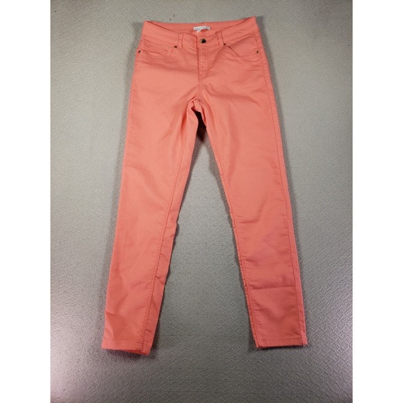 H&M Jeans Womens 6 Pink Denim Low Rise Skinny Slim Fit 5-Pockets Casual Travel - Picture 1 of 9